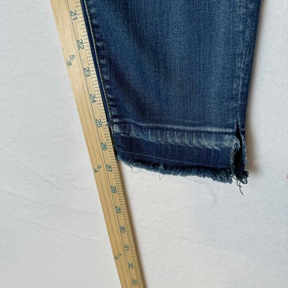 Judy Blue Women Size 1X Mid Rise Raw Hem Skinny Distressed Jeans Stretch - Picture 5 of 8